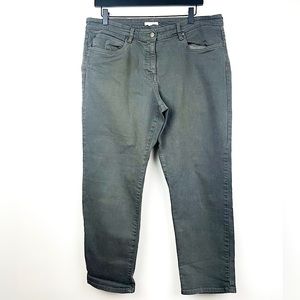 Eileen Fisher Womens 16 Gray Tapered Leg Jeans